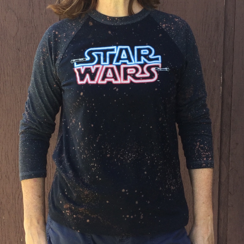 Star Wars Baseball Bleach Tee sz M - Picture 2 of 6